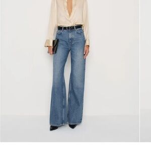 Reformation Cary High Rise Slouchy Wide Leg Long Jeans